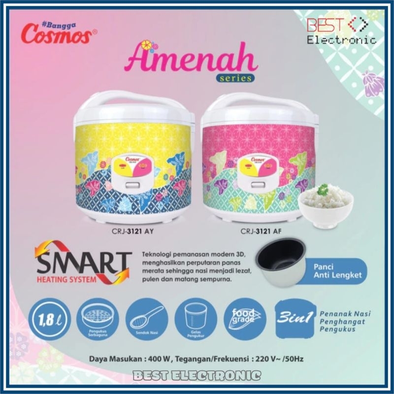 Jual Rice Cooker Cosmos CRJ 3121 AF CRJ 3121 AY Magic Com 3121 AF / AY ...