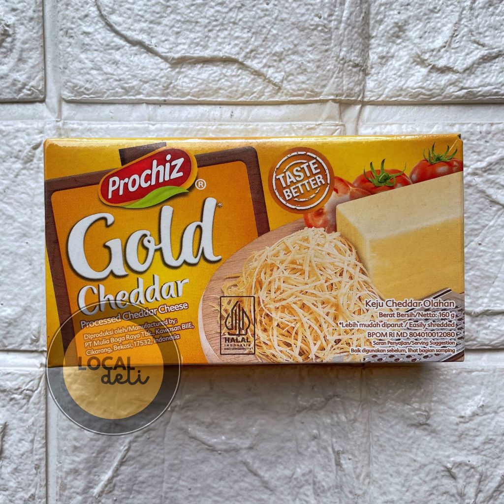 Jual Prochiz Keju Cheddar Gold 160gr / Keju Prochiz Gold Cheddar 160gr ...