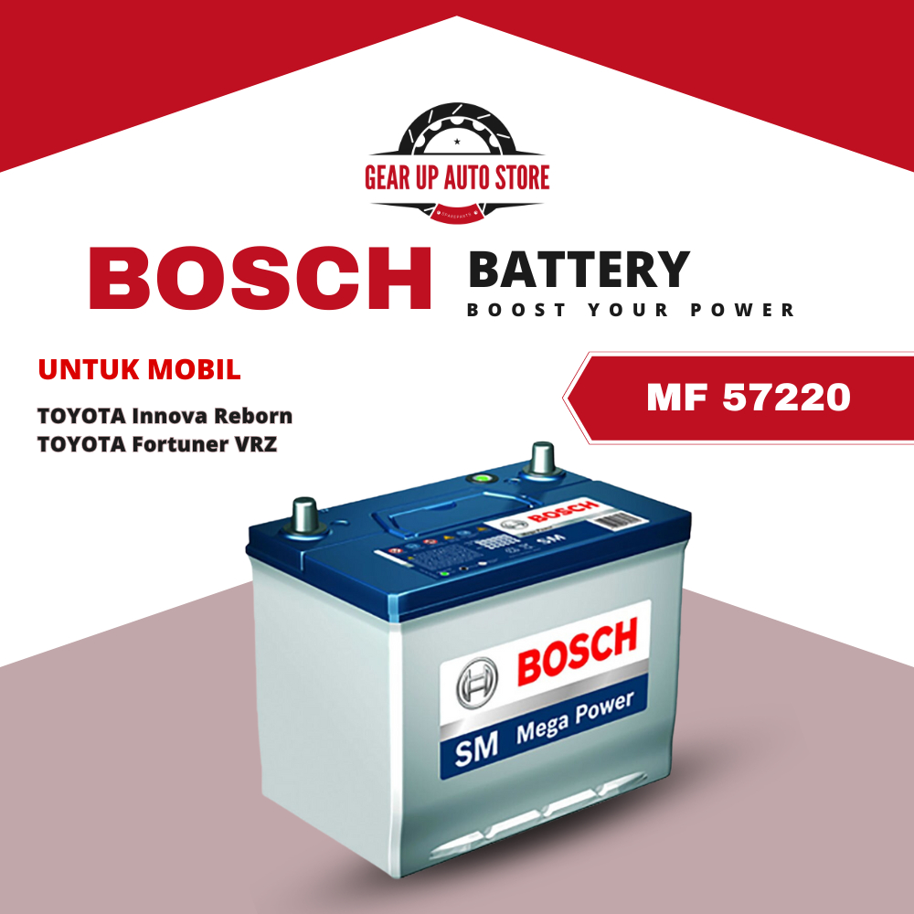Jual Aki Reborn/ Bosch MF 57220/ aki Fortuner VRZ 100% BOSCH ORIGINAL