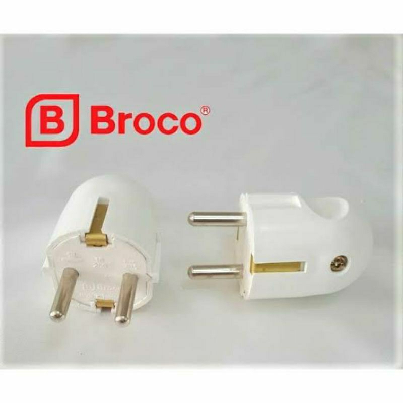 Jual Steker Arde BROCO 13310 PLUG Colokan Bulat Putih | SNI | Shopee ...