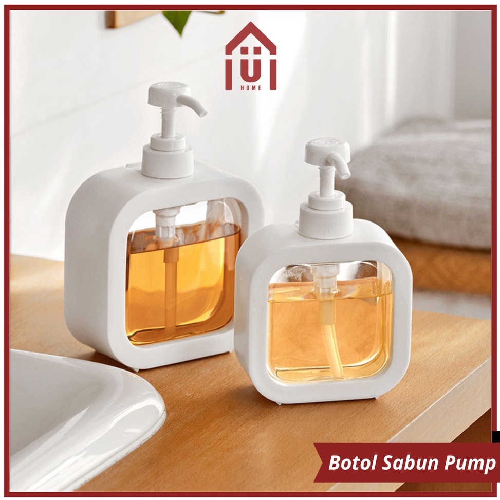 Jual UNISO - BOTOL SABUN PUMP DESIGN MINIMALIS 300 ML 500 ML / BOTOL ...
