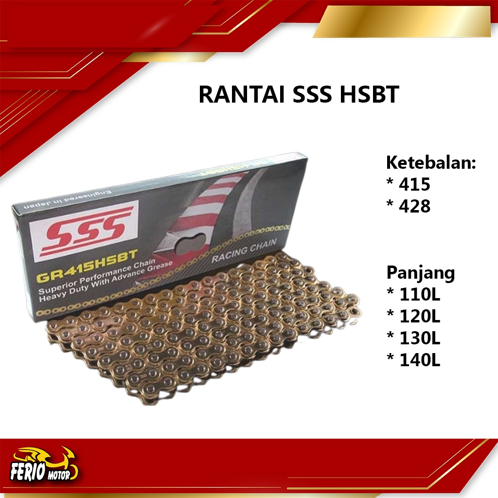 Jual Rantai Sss 428 415 Hsbt Bukan Sb 120 130 140 Gold Original Sss