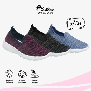 LIMITED STOCK Dr. Kevin Sepatu Olahraga Wanita Sneakers Flyknit Slip On 589-039