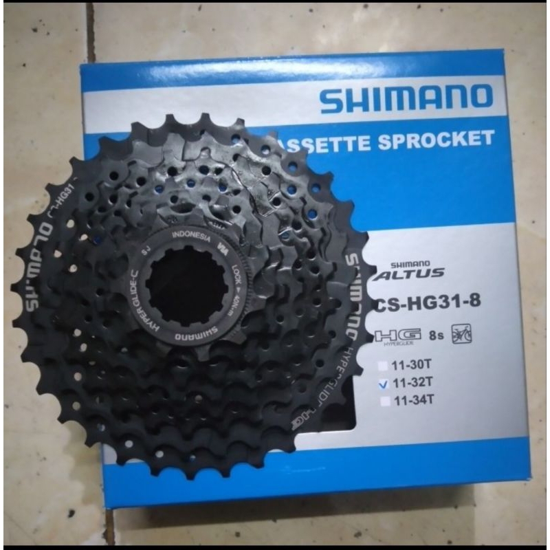 Jual sprocket freewheel shimano original 8sp 8speed 8 speed altus HG31 ...