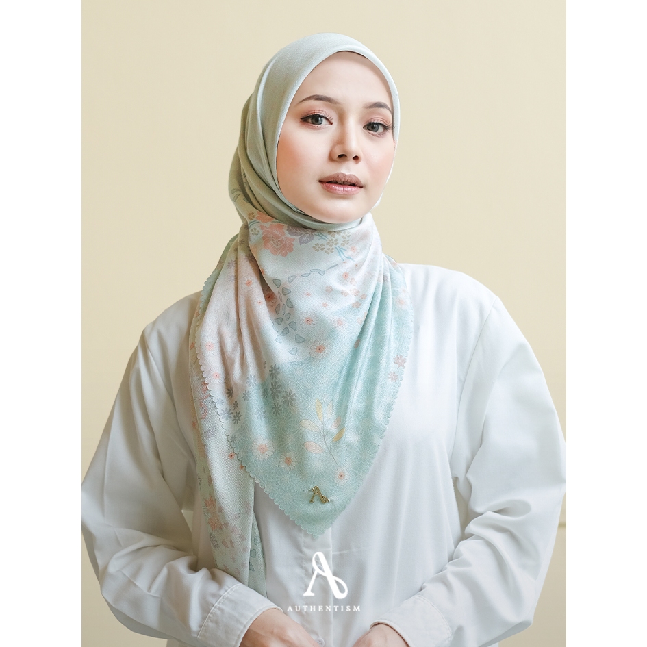 AUTHENTISM ID Andelys Series Kerudung Segi Empat Motif Sheen Voal Lasercut Premium