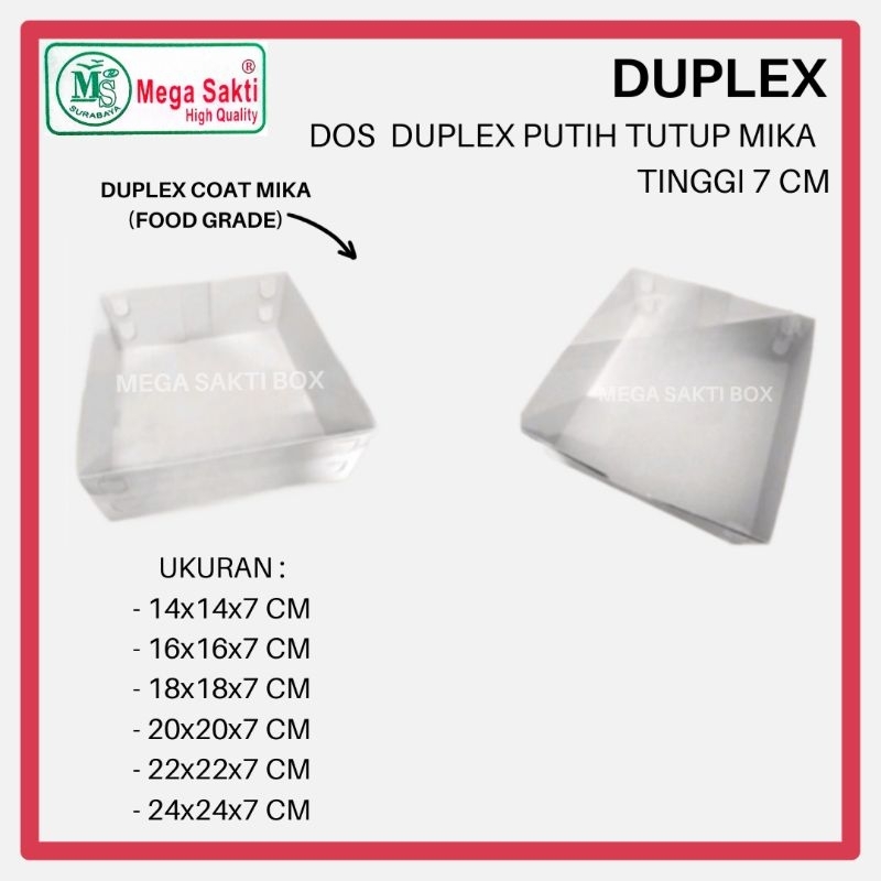 Jual DOS / DUS DUPLEX PUTIH TUTUP MIKA / KARTON BOX KOTAK HAMPERS ...