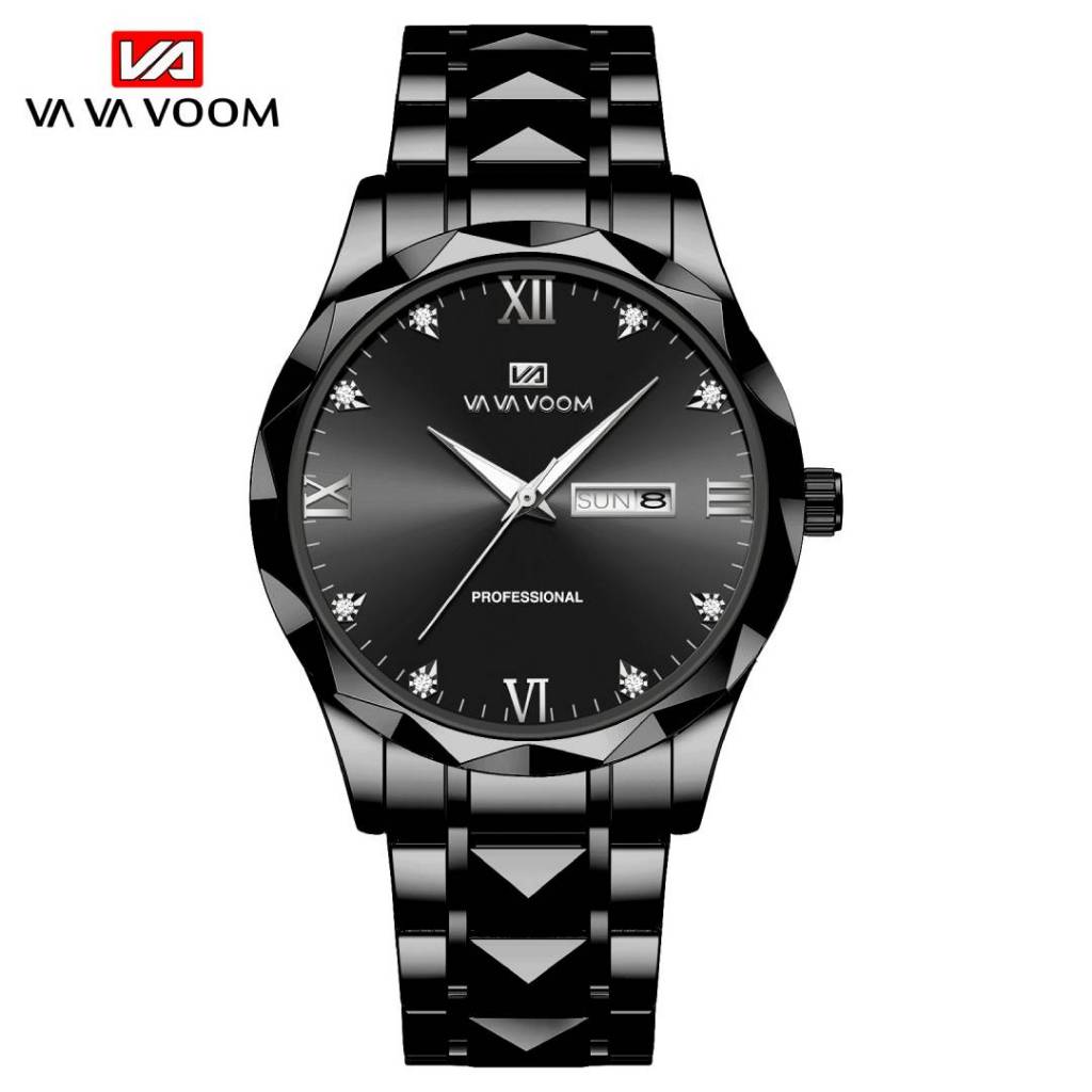 Jual Vava Voom 2732 Jam Tangan Pria Analog Date Stainless Steel Tahan