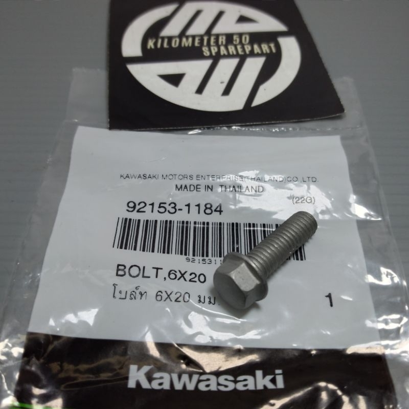 Jual BAUT 6 X 20 ORIGINAL KAWASAKI 92153-1184 | Shopee Indonesia