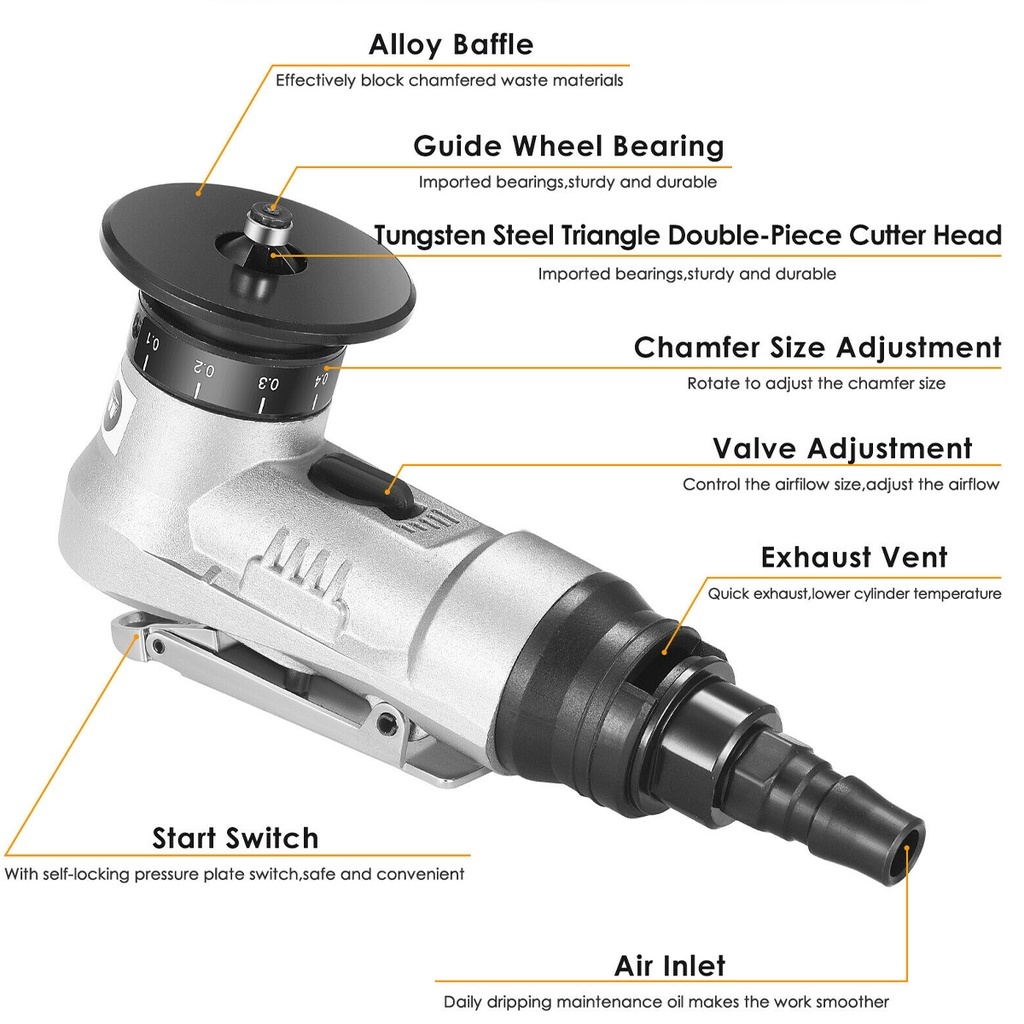 Jual 35000Rpm Mini Pneumatic Chamfering Machine 45 Degree Arc Hand-Held ...