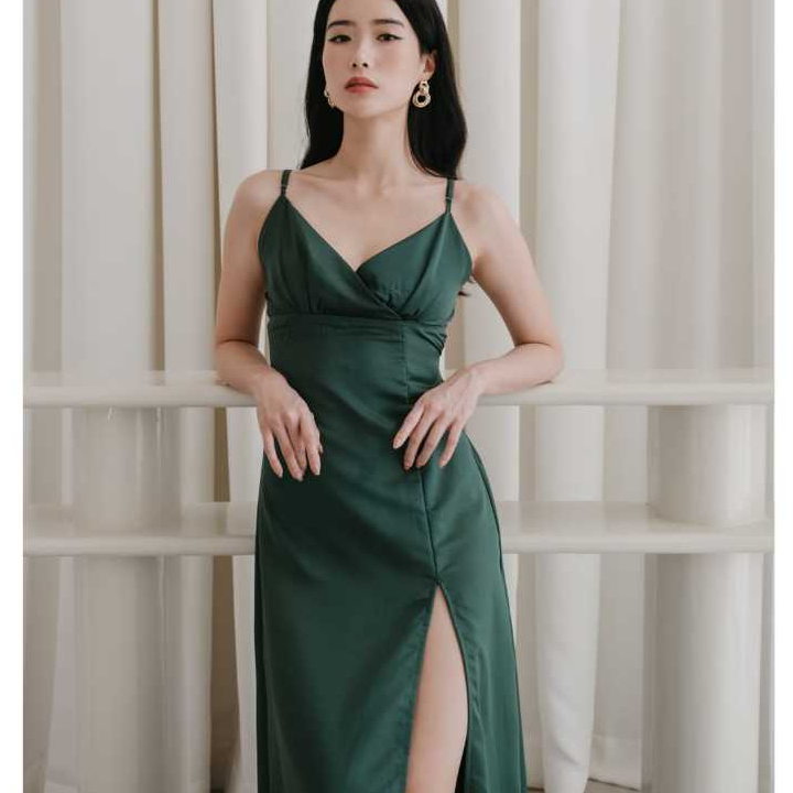 sachin and babi light blue dress Penelope Backless Satin Gown – SAU LEE main image 1