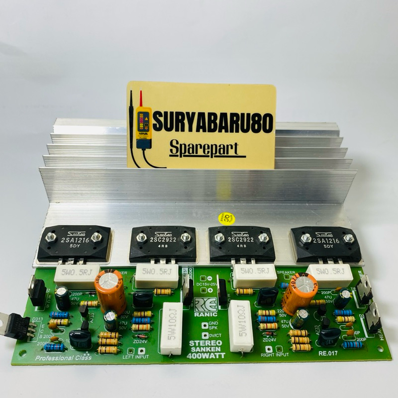 Jual KIT POWER AMPLIFIER STEREO 400W SANKEN 2SA1216 - 2SC2922 2 POWER