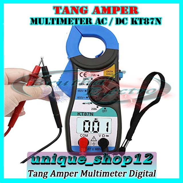 Jual Clamp Multimeter Digital KT87N Avometer Multitester AC DC Tang ...