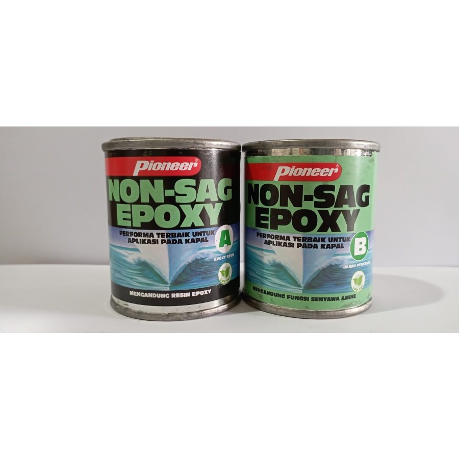 Jual LEM KAPAL PIONEER NON SAG EPOXY 1/4 PINT 1 SET 2 KALENG = 340G ...