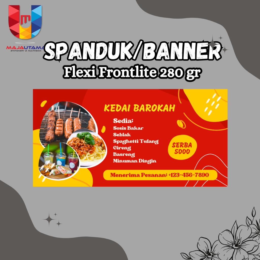 Jual Cetak Murah Spanduk Banner Baliho Mmt Backdrop Flexi 280