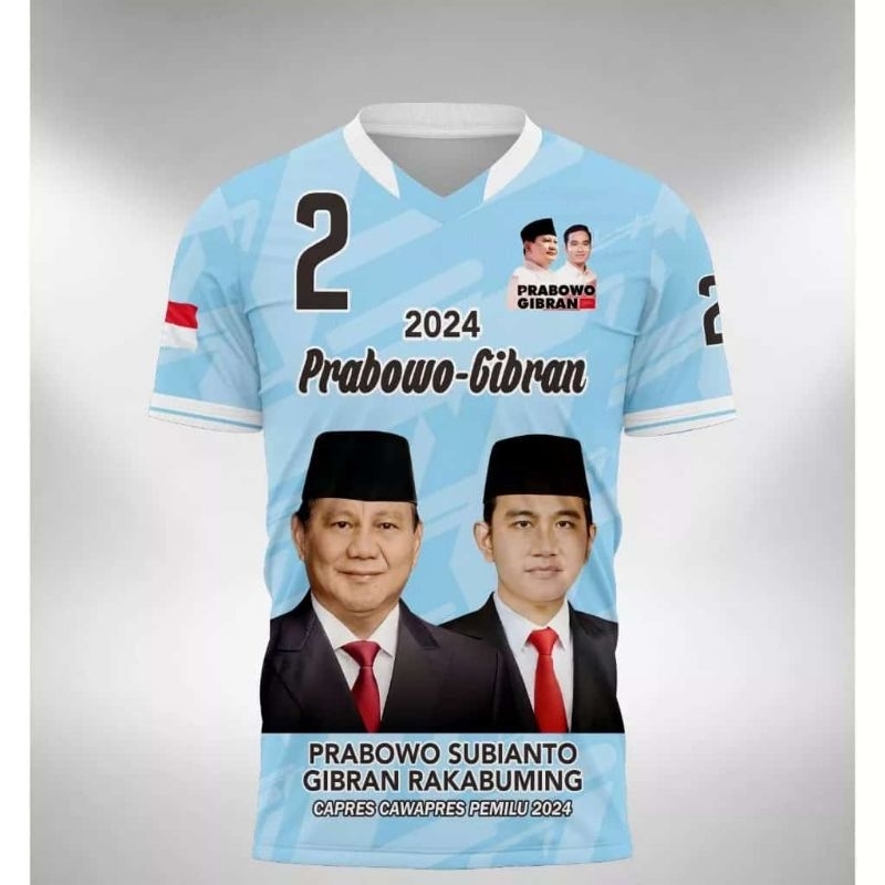 Jual Baju Jersey Pilpres Prabowo Gibran Capres Cawapres Pemilu 2024