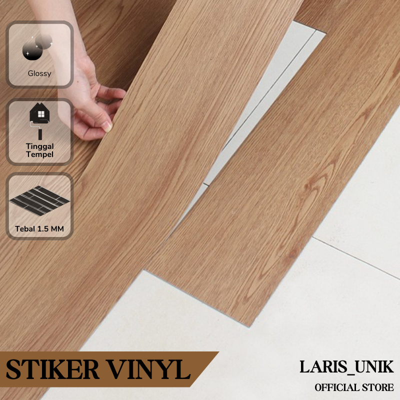 Jual Laris_Unik Bisa Cod Parket Lantai Vinyl Stiker Ukuran Tebal 1-2MM