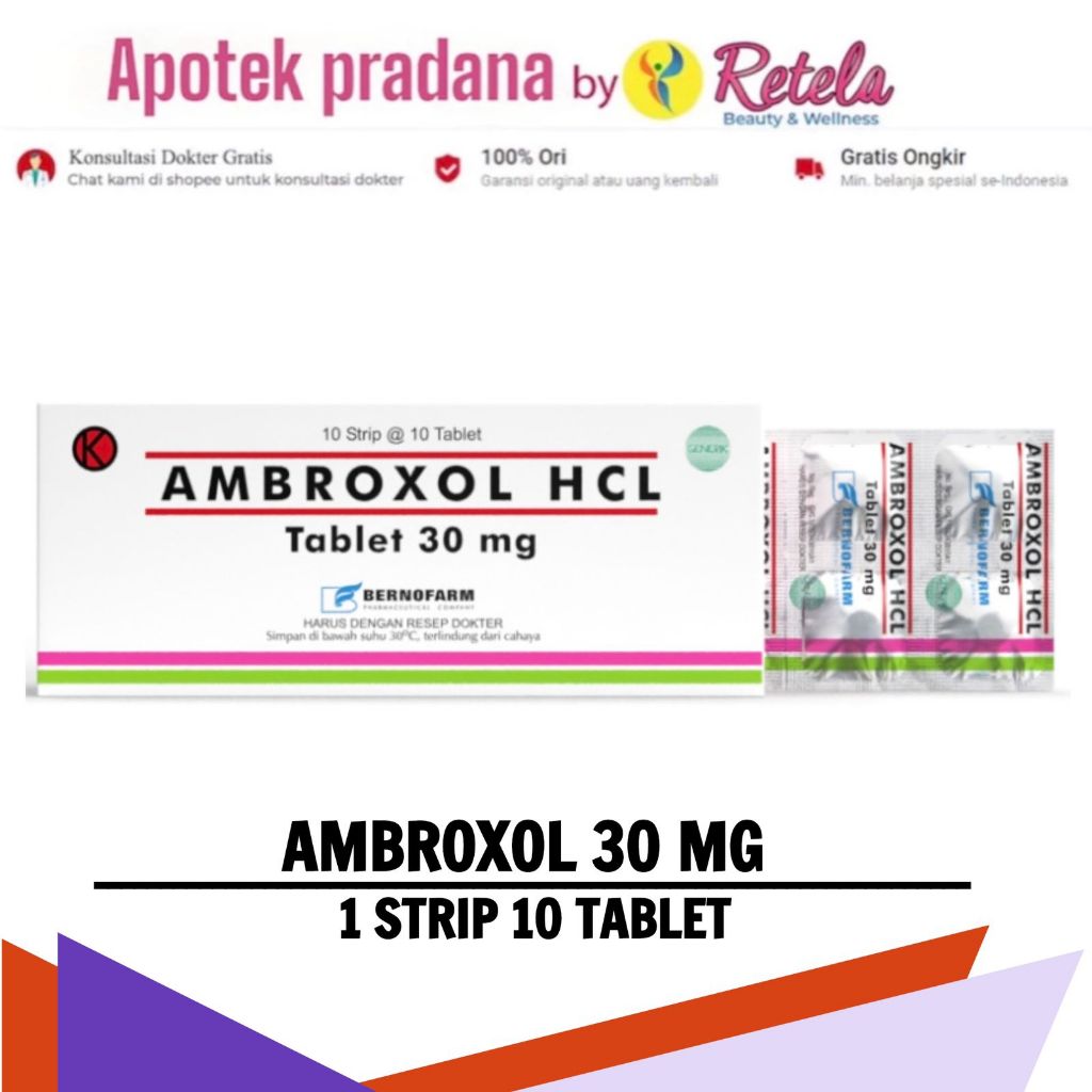 Jual Ambroxol Mg Strip Tablet Gen Berno Shopee Indonesia