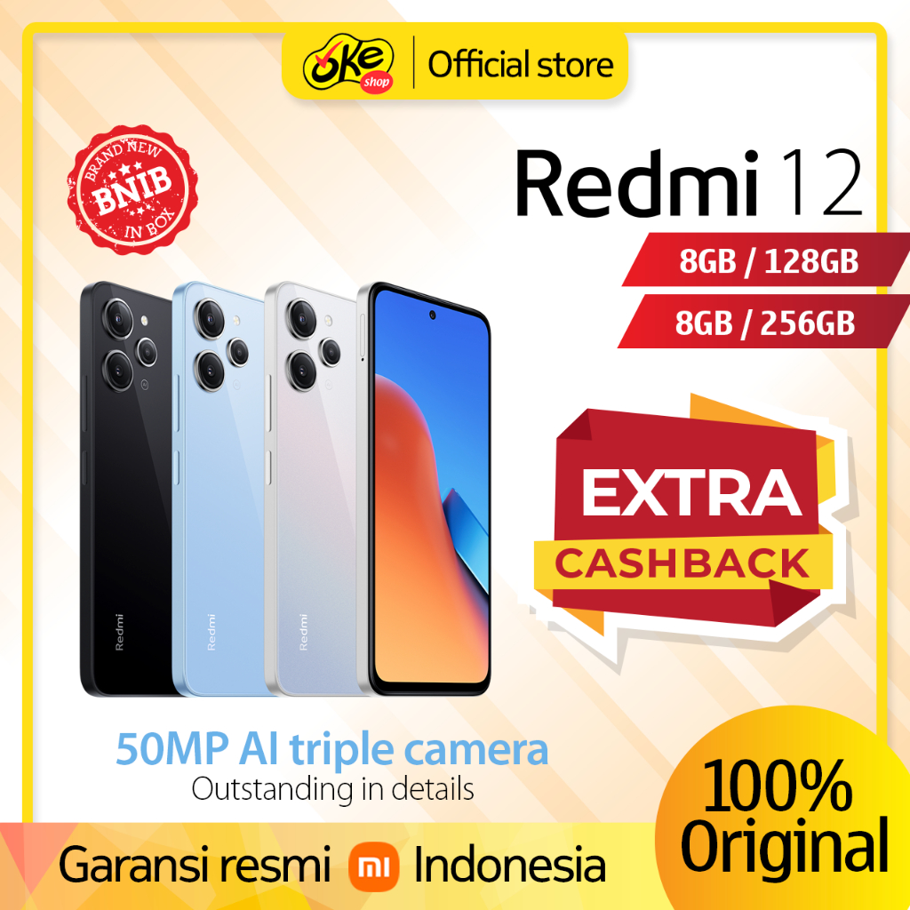 Jual Xiaomi Redmi 12 (8GB/128GB) Garansi Resmi | Shopee Indonesia