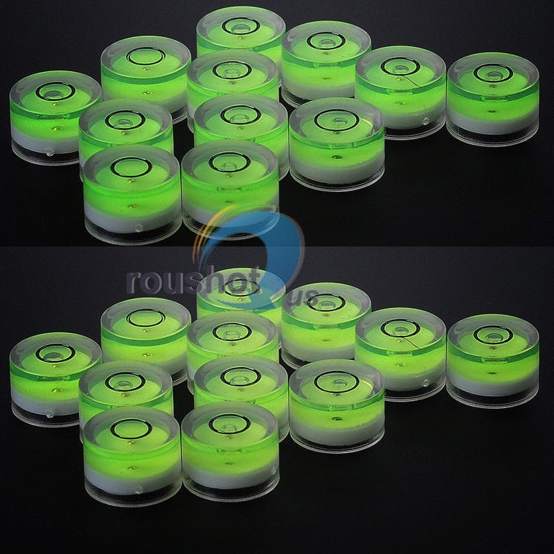 3 Packs Small Circular Bubble Levels 32x12mm Mini Round Bullseye Spirit Level For Camera Tripod Workshop White