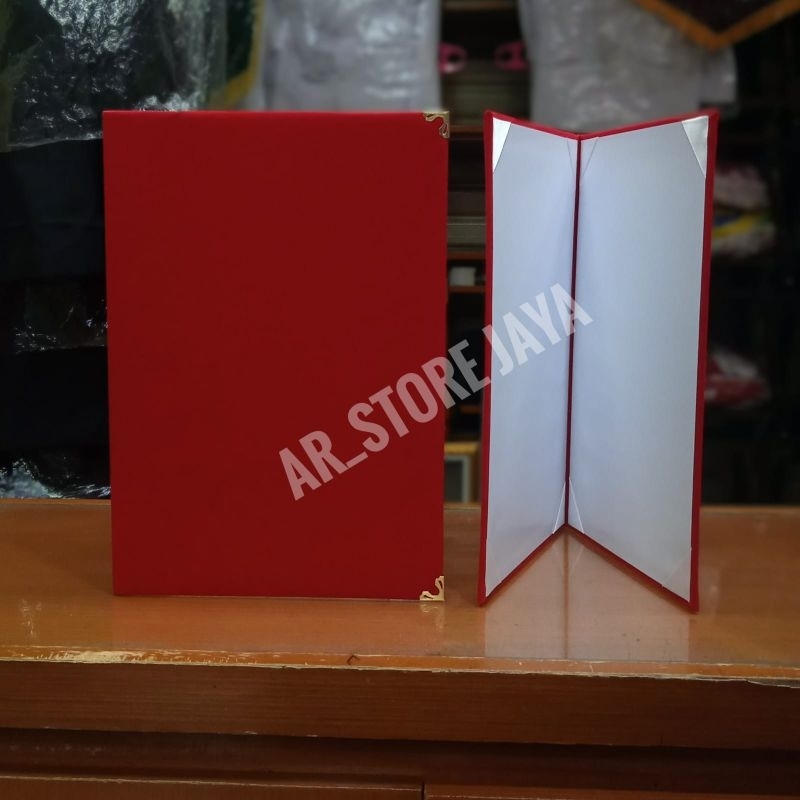 Jual map beludru merah map kantor ready stock | Shopee Indonesia