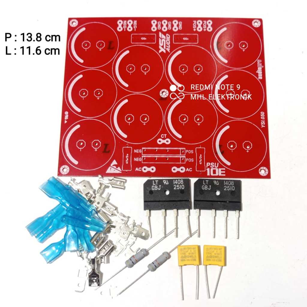 Jual PAKET PCB PSU 10 Elco Class AB Dan B Plus Komponen Lengkap ...