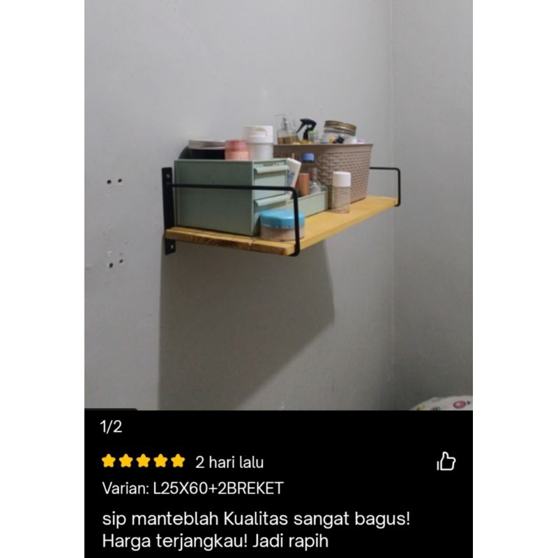 Jual RAK PENYANGGA/BREKET BESI PENYANGGA+PAPAN(2BREKET+1PAPAN) | Shopee ...