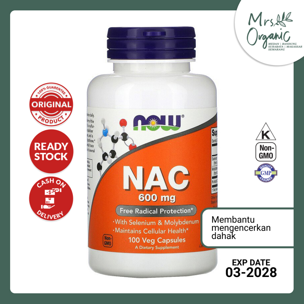 Jual Now NAC 600 Mg 100 Capsule N-Acetyl Cysteine | Shopee Indonesia