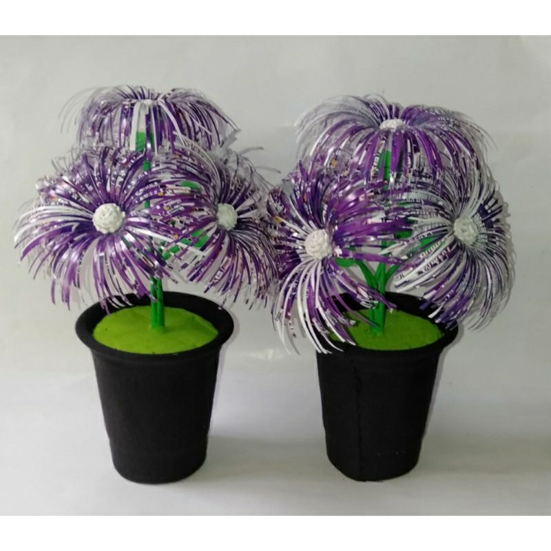 Jual bunga hiasan meja kerajinan tangan dari cup bekas | Shopee Indonesia