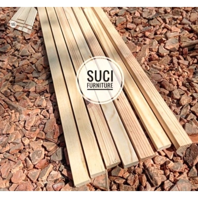 Jual kayu Reng jati Belanda / Reng Kayu 3x1,5x100cm / Kayu jati Belanda ...