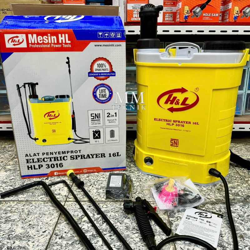 Jual Mesin Pompa Hama Baterai & Manual (2in1) 16 Liter HL Electric ...