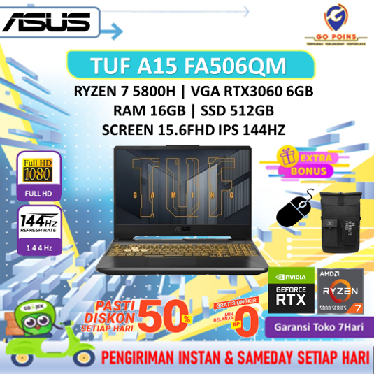 Jual Asus Tuf Gaming A15 Fa506qm Rtx3060 Ryzen 7 5800 Ram 16gb Ssd 512gb 144hz Shopee Indonesia 8430