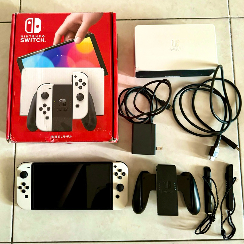 Jual Nintendo Switch OLED White Second Like New Fullset Lengkap Bagus ...