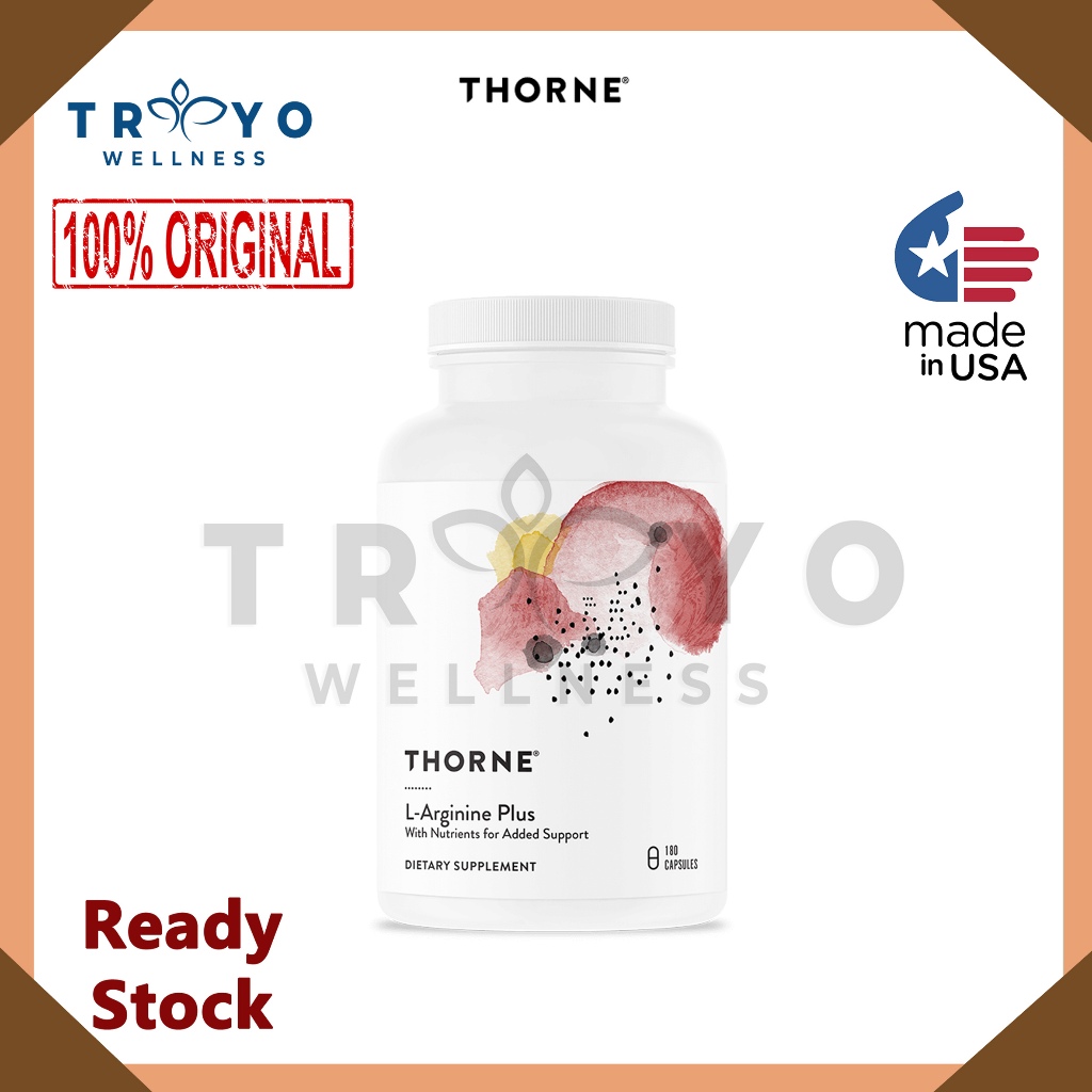 Jual Thorne Research L Arginine Plus isi 180 kapsul vit C folate R