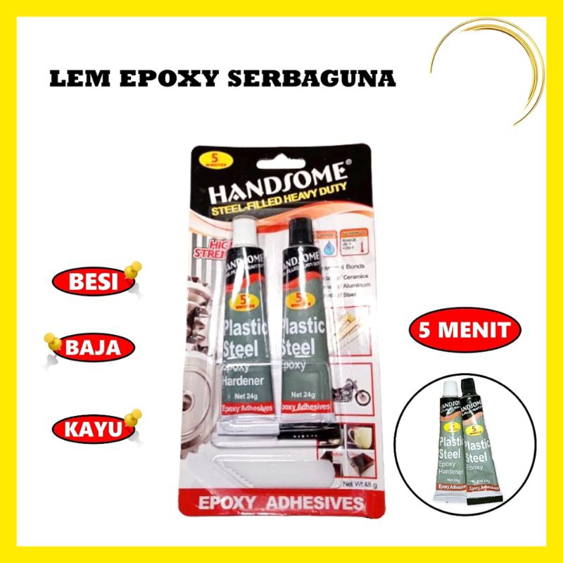 Jual Lem Besi Menit Grm Lem Campur Handsome Plastic Steel Epoxy