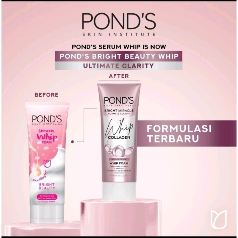 Jual Ponds Facial Foam Bright Beauty,pure Bright, Whip Foam 100g ...