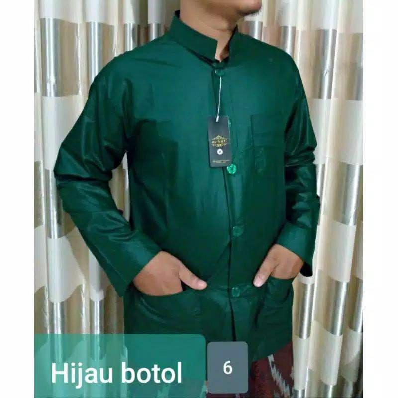 Jual Baju Koko Haibah Model Ammu Polos Lengan Panjang Dewasa Koko Warna ...