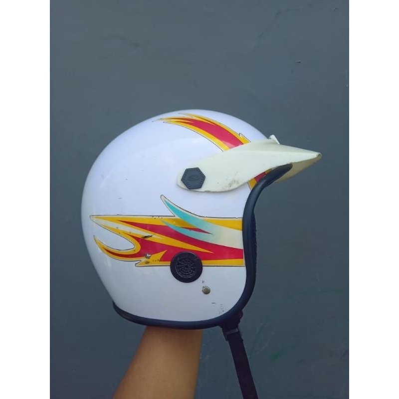 Jual helm Yamaha jadul lidah api | Shopee Indonesia