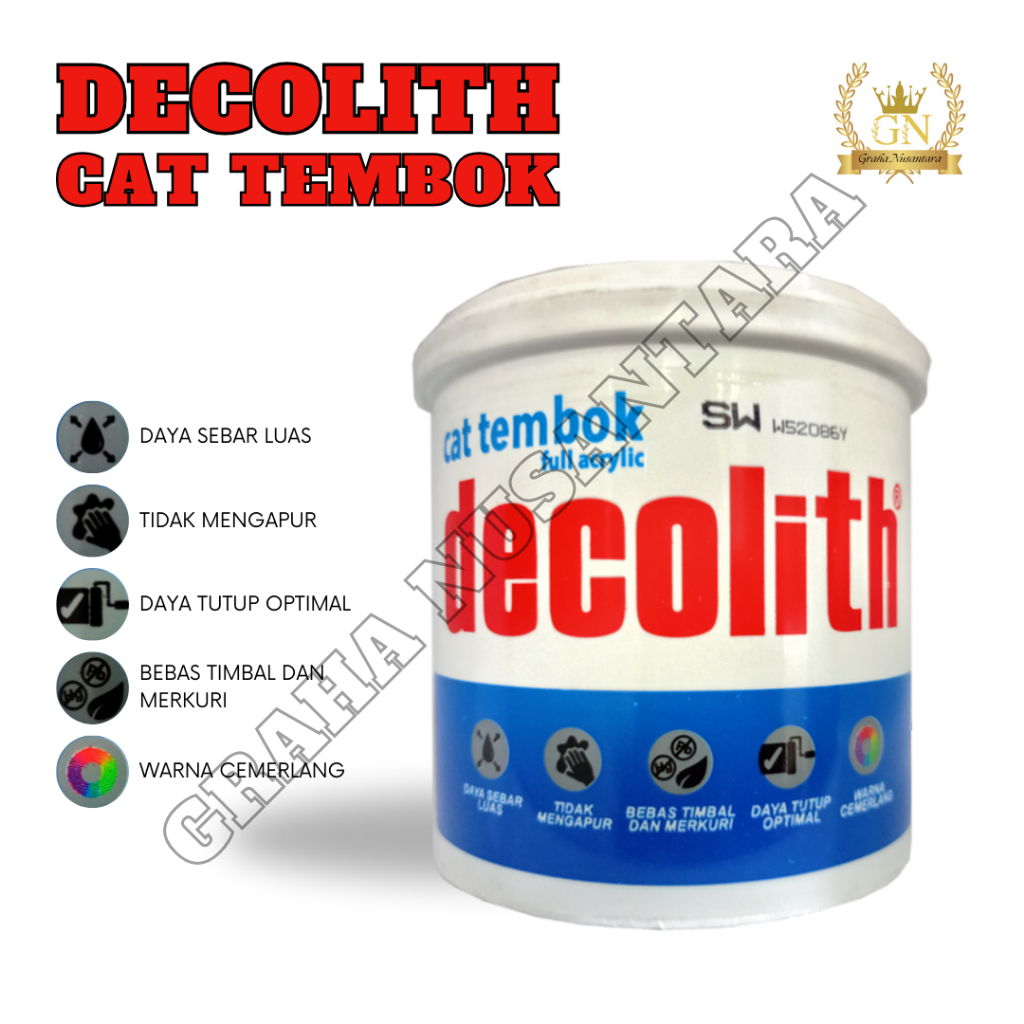 Jual Decolith Cat Tembok Interior 1 kg Shopee Indonesia