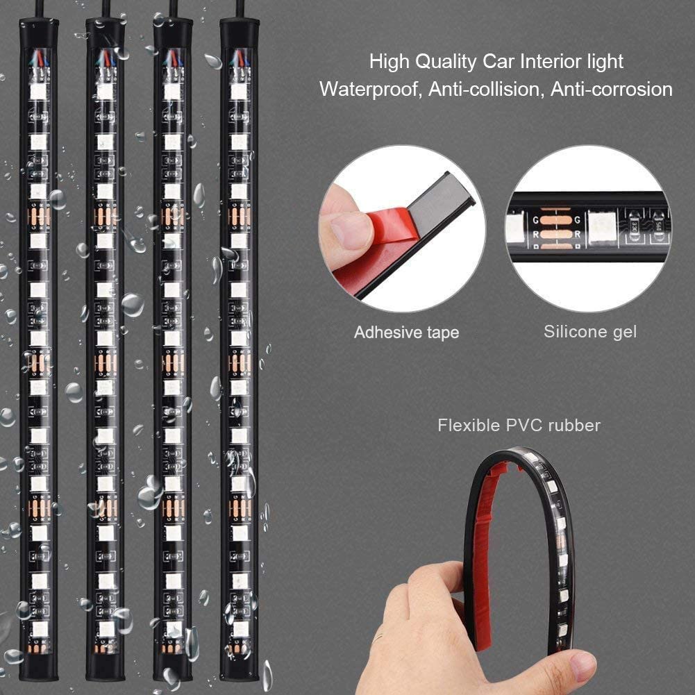 Jual Lampu Led Strip Mobil 12 volt super terang RGB Mobil Interior Hias ...