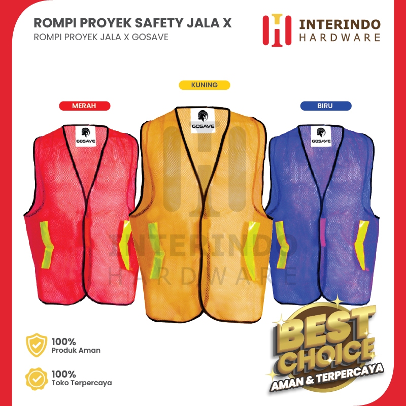 Jual Rompi Proyek Safety X Scotlight Eco Jala Vest Working Gosave Shopee Indonesia