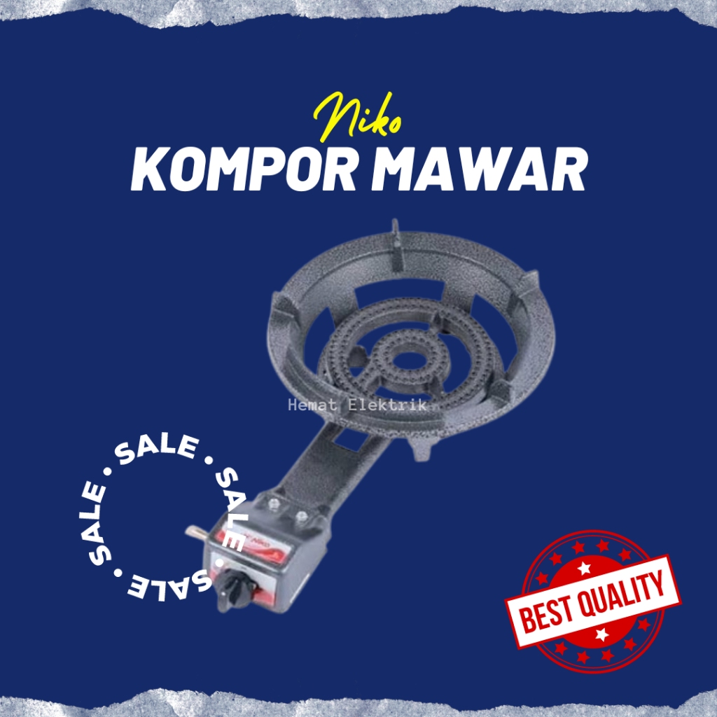 Jual Kompor Gas Mawar Api Mata Seribu Komersial 1 Tungku Niko 31a Cast