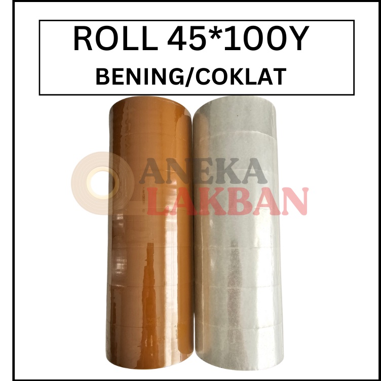 Jual Berkualitas Roll Isi Pcs Horici Lakban Opp Bening Coklat