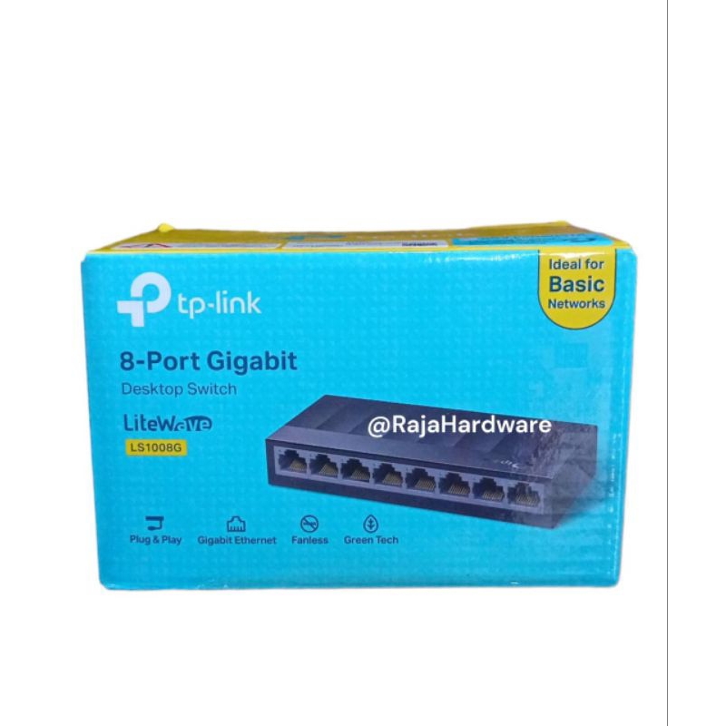 Jual TP-LINK TL-LS1008G 8 Port Gigabit 10/100/1000Mbps Desktop Switch ...