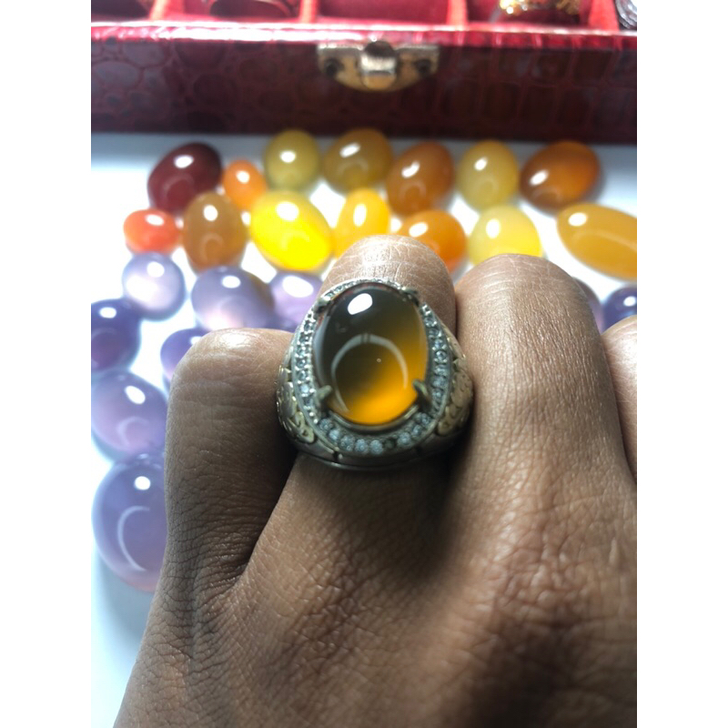 Jual cincin batu akik solar | Shopee Indonesia