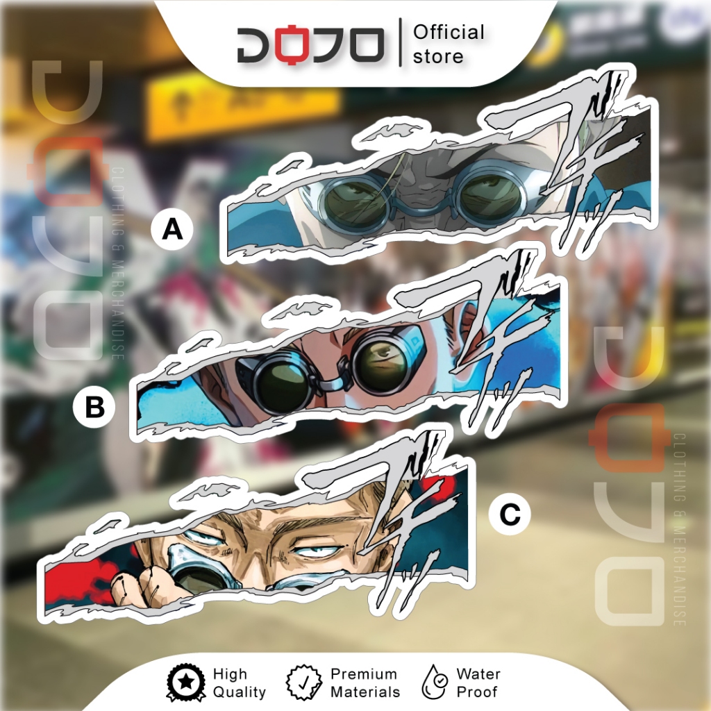 Jual Sticker Vinyl Anime Jujutsu Kaisen Warning Motor Mobil Jdm