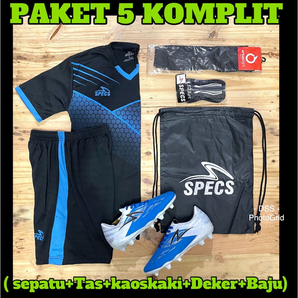 Jual Sepatu Bola Specs alpha paket komplit full set Bergaransi apabila