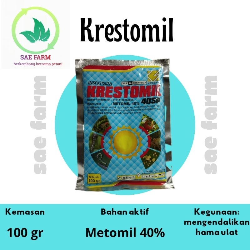 Jual KRESTOMIL 100gr insektisida dgn bahan aktif metomil 40% | Shopee ...