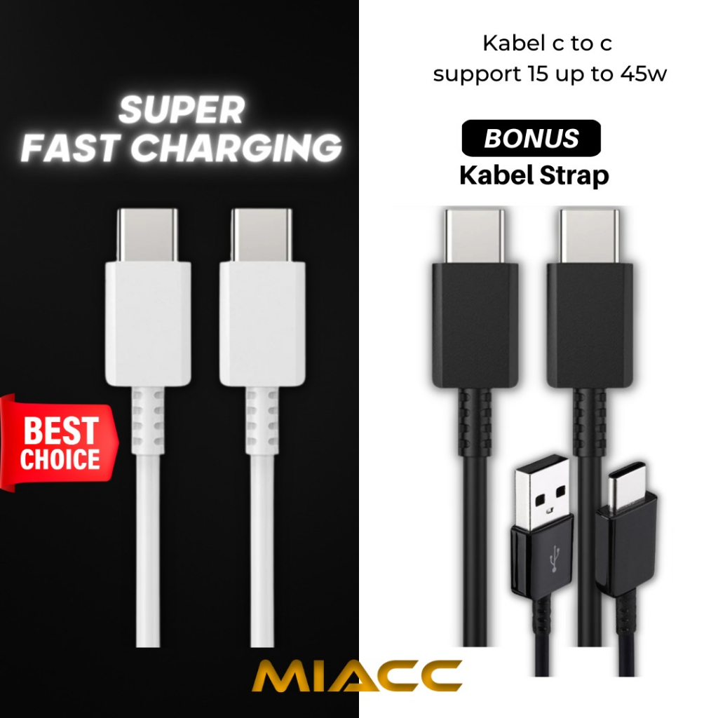 Jual KABEL DATA FOR SAMSUNG USB TYPE C TO TYPE C SUPER FAST CHARGING 2. ...