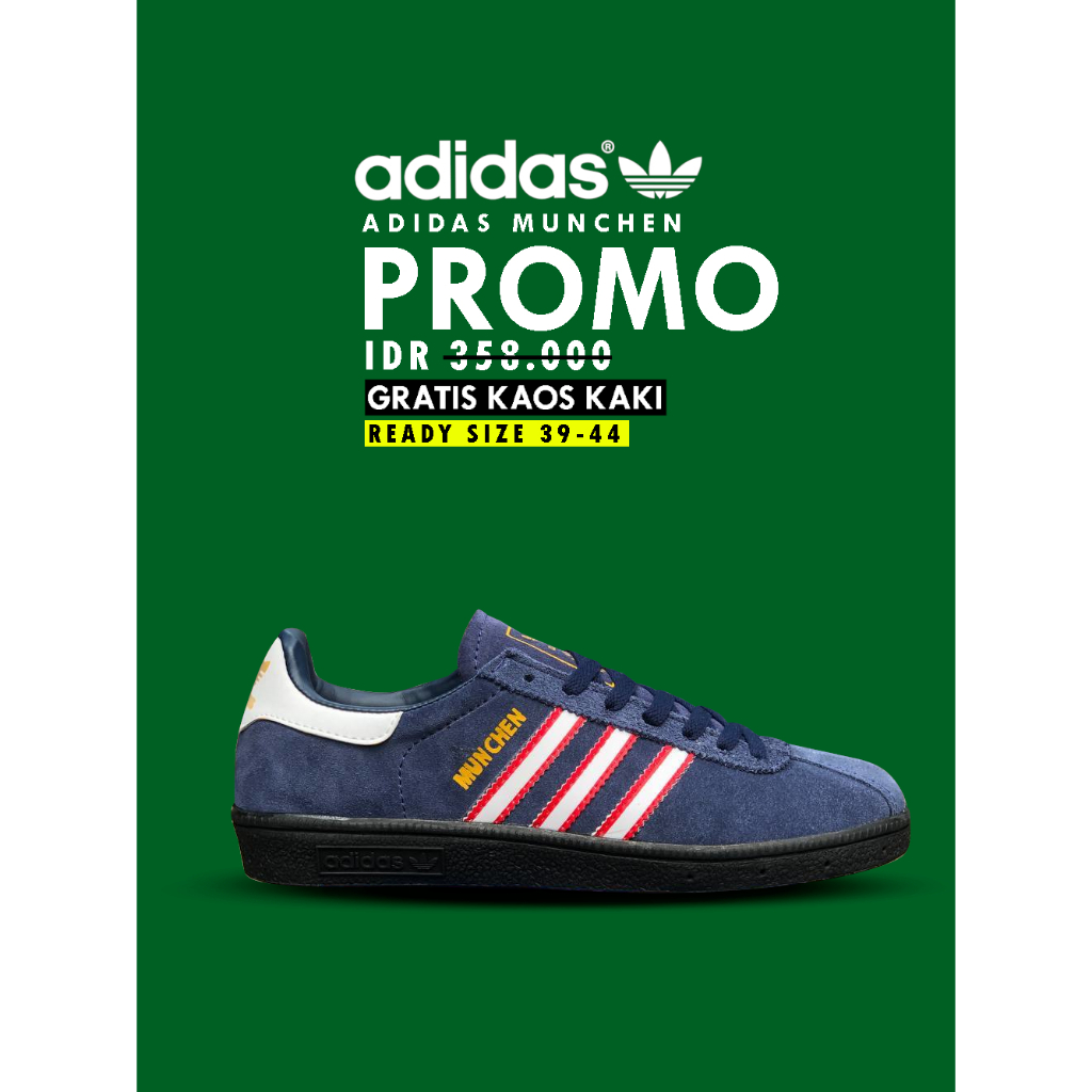 Sepatu Adidas Munchen Edge Spezial Samba Classic Og Grade Ori Premium Full  Suedde Tag Vietnam Include Box