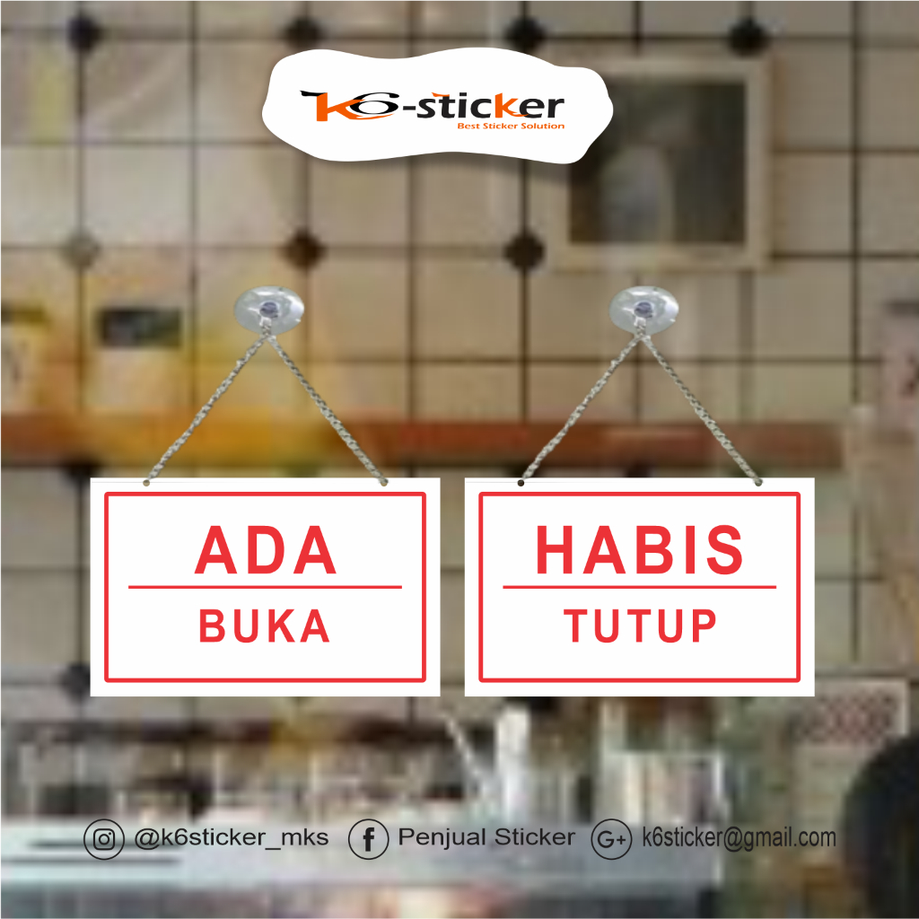 Jual Sign Acrylic Ada Habis Buka Tutup (2 muka) | Shopee Indonesia